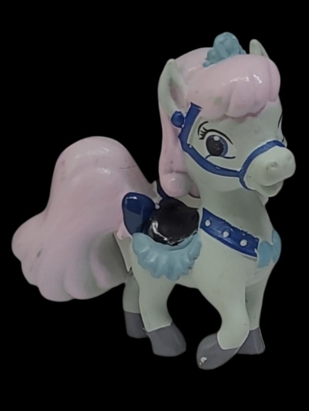 DISNEY'S PALACE PETS MINI HORSES BLUE & PINK PONY      1 7/8"